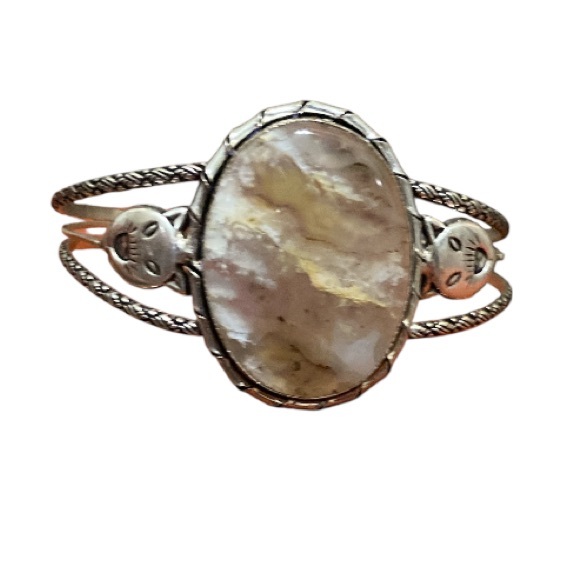 Vintage Plume Agate Bracelet - Picture 5 of 5